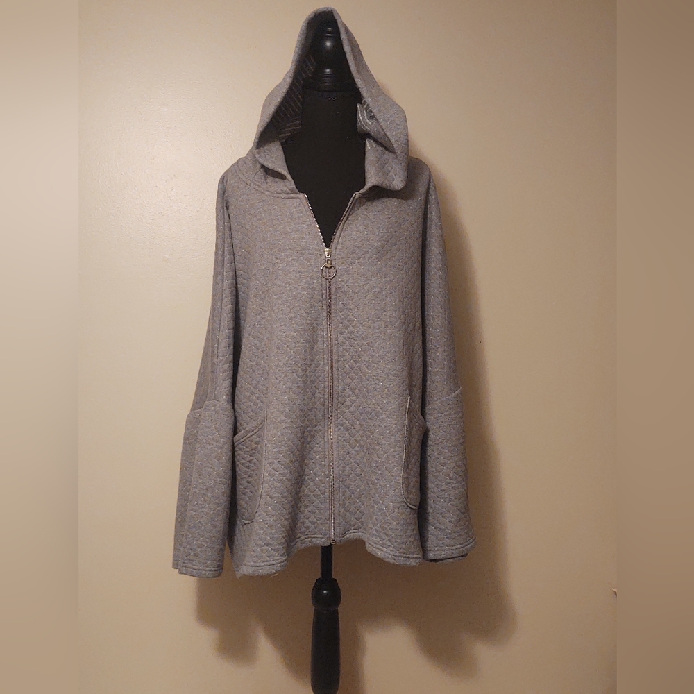 OSO Casuals Grey Metallic Poncho